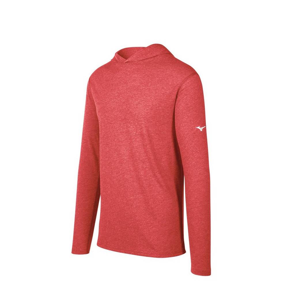 Felpa Con Cappuccio Mizuno Inspire Uomo - Rosse - 34789-VFHQ